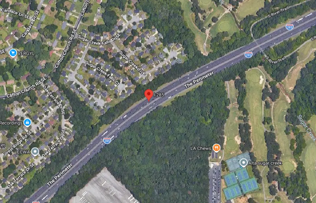 Heavy Police Activity Shuts Down I-285 at I-675 in DeKalb County, Georgia