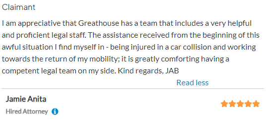 Claimant's Review | Atlanta GA's Personal Injury Attorneys | Call (678) 310-2827