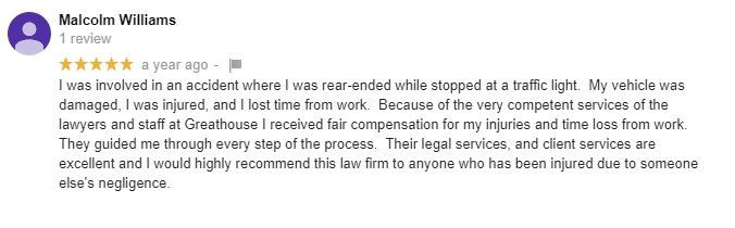 Malcolm Williams Review | Georgia Personal Injury Attorneys | Call 678-310-2827 for free legal consultation today