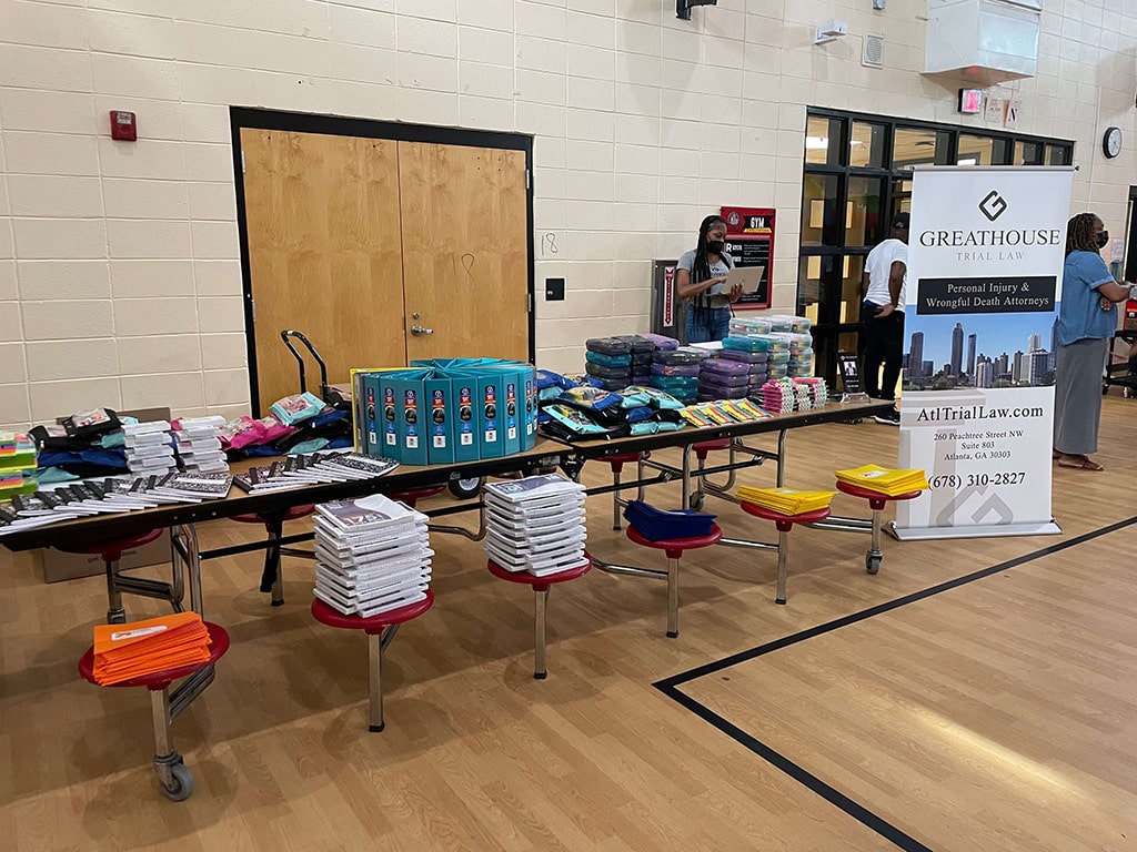 Greathouse Trial Law Hosts School Supply Giveaway in Atlanta, GA | Call 678-310-2827 Today